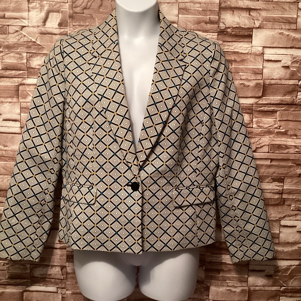 Nine West Chic Geometric Blazer XL